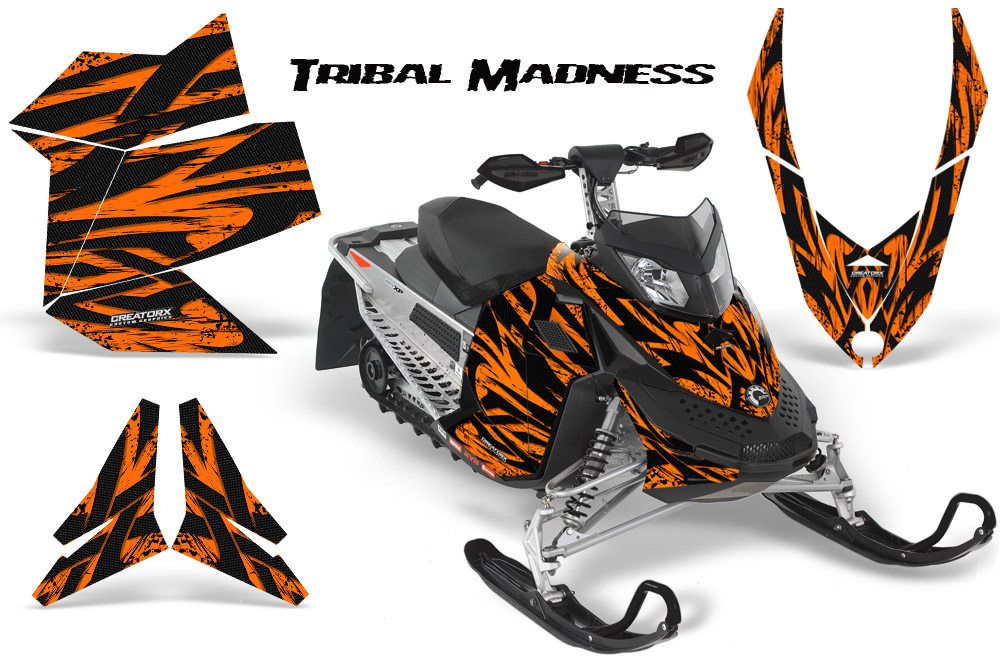 Skidoo REV XP Graphics Kit Tribal Madness Orange